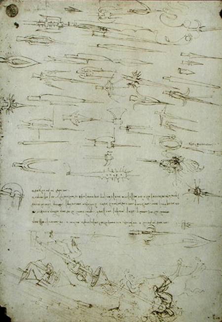 Study of Antique and Medieval Arms à Léonard de Vinci