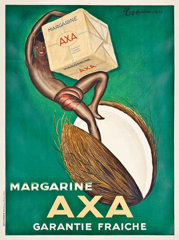Poster advertising Axa margarine à Leonetto Cappiello