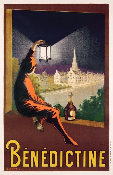 Poster advertising 'Benedictine' liqueur à Leonetto Cappiello