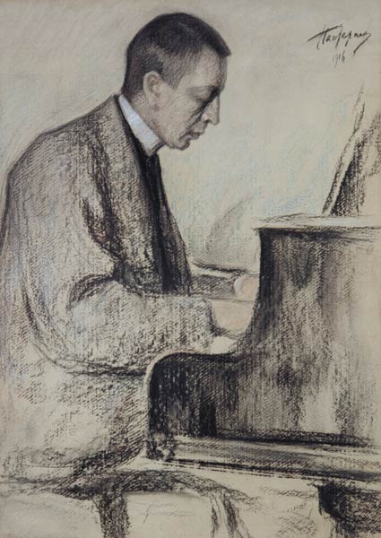 portrait du compositeur S.R achmaninow. à Leonid Ossipowitsch Pasternak