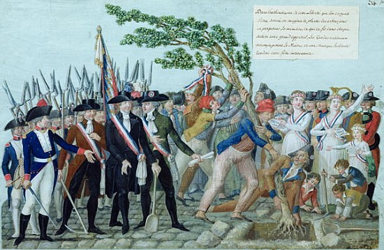 The Planting of a Tree of Liberty, c.1789 à Frères Lesueur