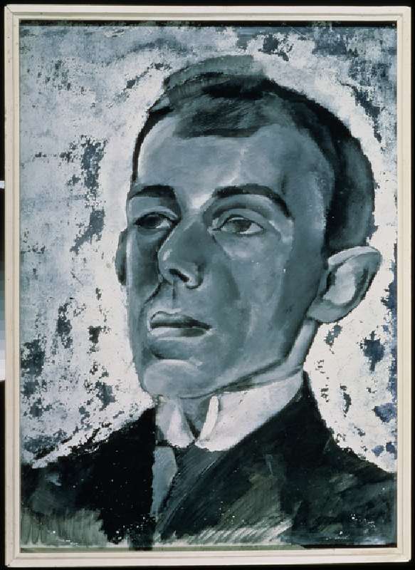 Portrait of the Poet Ossip Mandelstam (1891-1938) (gouache on paper) à Lev Aleksandrovitc Bruni
