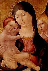 Marie avec l'enfant et un ange