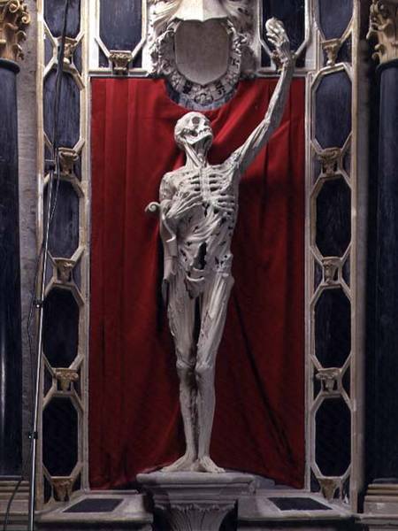 Flayed, or The Skeleton, the tomb of Rene de Chalon, Prince of Orange à Ligier Richier