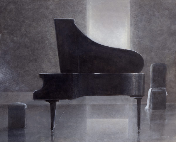 Black piano, 2004 (acrylic on paper)  à Lincoln  Seligman
