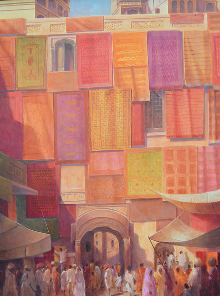 City wall with rugs, Jaisalmer à Lincoln  Seligman
