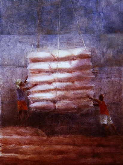 Loading Cargo (oil on canvas)  à Lincoln  Seligman