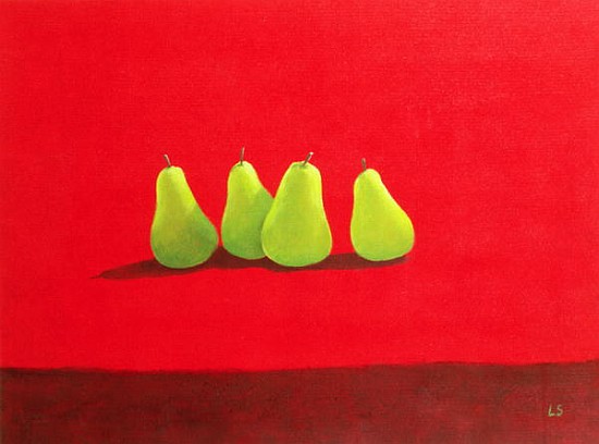 Pears on Red Cloth (oil on canvas)  à Lincoln  Seligman