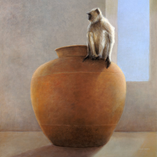 Temple Monkey (oil on canvas)  à Lincoln  Seligman
