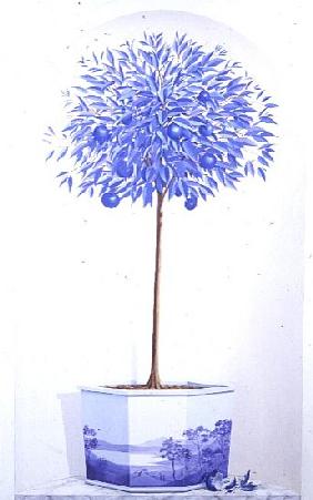 China Blue Tree set in a Niche 