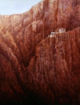 Monastery, Paro (oil on canvas) 