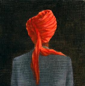 Red turban, 2004 (acrylic on canvas) 