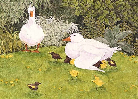 Ducks and Ducklings à Linda  Benton