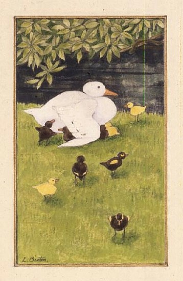 Mother Duck with Ducklings à Linda  Benton