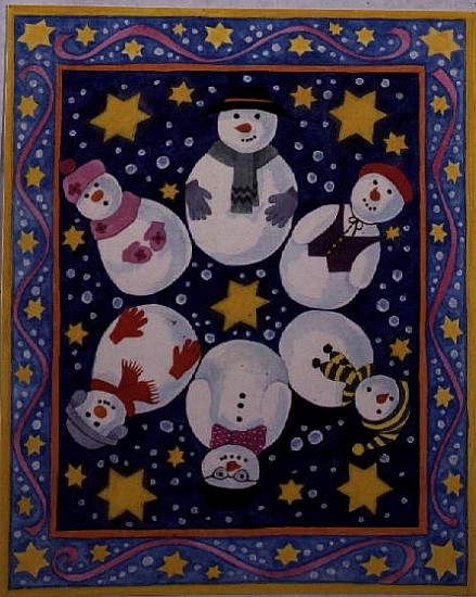 Snowman and Stars  à Linda  Benton