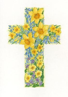 Floral Cross II, 2000 (w/c on paper) 