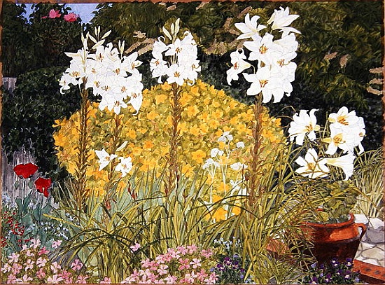 White lillies à Linda  Benton