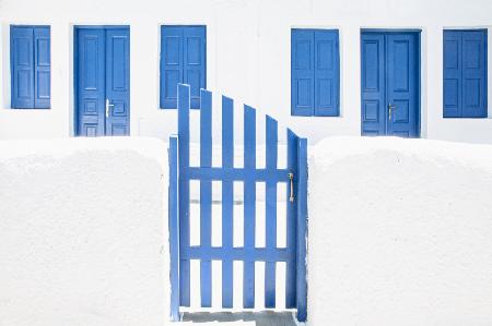 whitewash and blue paint