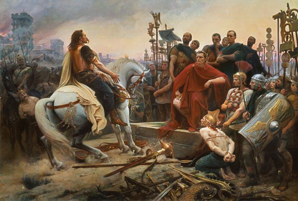 Vercingetorix throws down his arms at the feet of Julius Caesar à Lionel Noel Royer