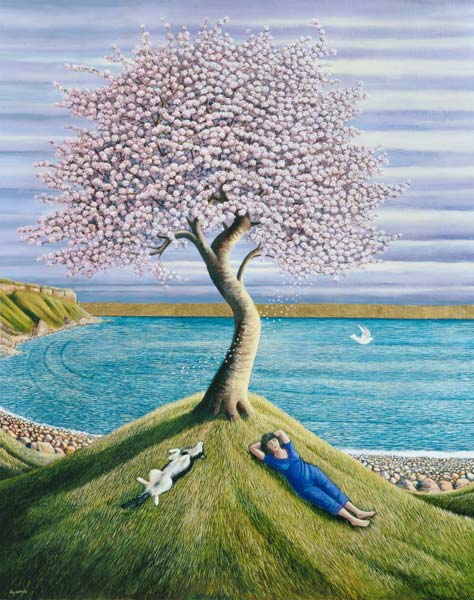 Dreaming of Cherry Blossom, 2004 (oil on canvas)  à Liz  Wright