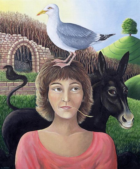A Bad Hair Day, or The Trickster Architype, 1999 (oil on canvas)  à Liz  Wright