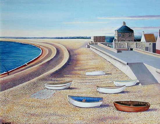 Cove House Inn and Boats, 2004 (oil on board)  à Liz  Wright