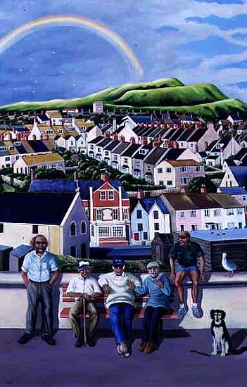 The Men of Fortuneswell, 1999 (oil on canvas)  à Liz  Wright