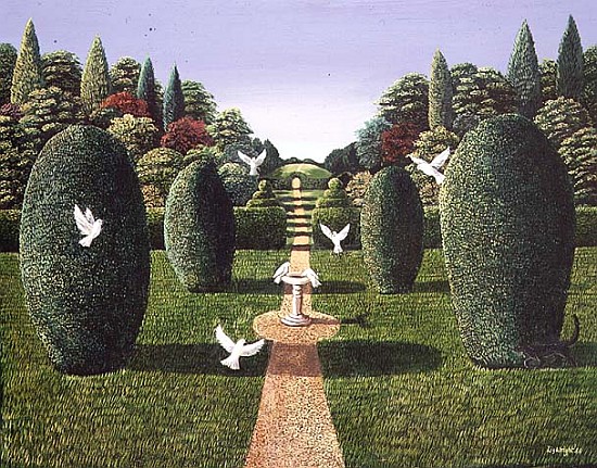 Topiary Garden, 1988 (panel)  à Liz  Wright