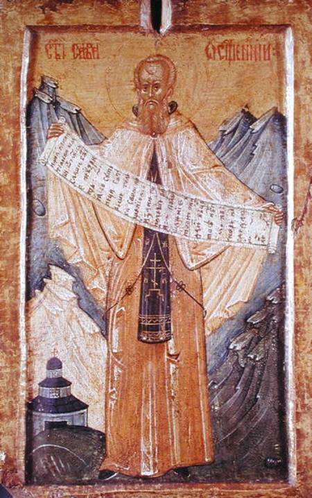 Icon of St. Sabas of Jerusalem à Longin