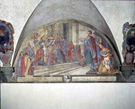 St. Antoninus Absolves the Eight of Balia of Excommunication, lunette à Lorenzo Cerrini