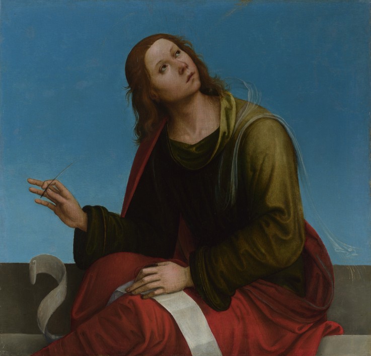 Saint John the Evangelist (High Altarpiece, Oratory of S. Pietro in Vincoli) à Lorenzo Costa