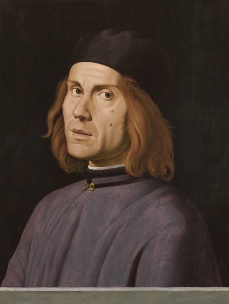 Portrait of Battista Fiera à Lorenzo Costa