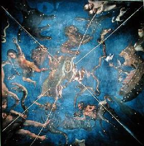 Signs of the Zodiac, detail from the ceiling of the Sala dello Zodiaco