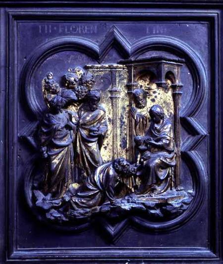 The Adoration of the Magi, third panel of the North Doors of the Baptistery of San Giovanni à Lorenzo  Ghiberti