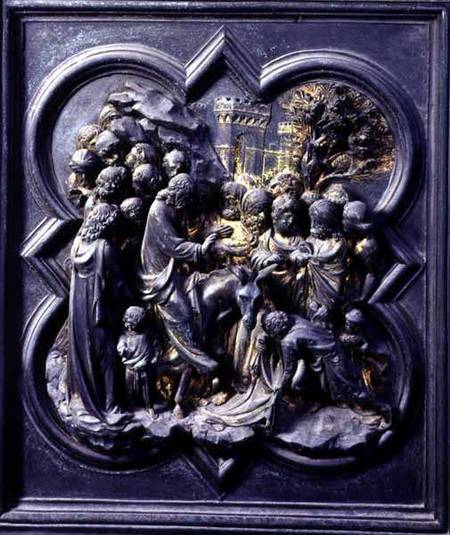 Entry of Jesus into Jerusalem, eleventh panel of the North Doors of the Baptistery of San Giovanni à Lorenzo  Ghiberti