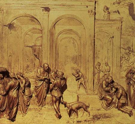 Florence Baptistry, Doors of Paradise: Story of Isaac à Lorenzo  Ghiberti