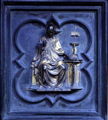 St. Gregory, panel G of the North Doors of the Baptistery of San Giovanni à Lorenzo  Ghiberti