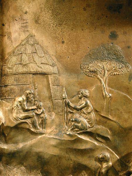 The Story of Cain and Abel, detail from the original panel from the East Doors of the Baptistery à Lorenzo  Ghiberti