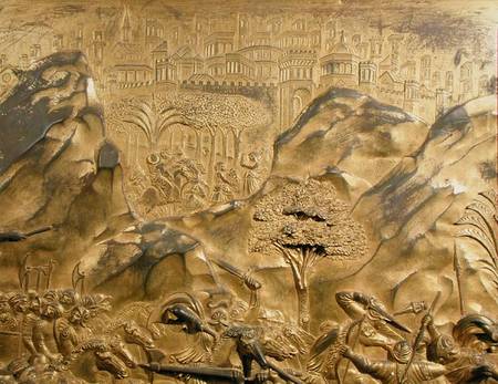 The Story of David and Goliath, background detail from the original panel from the East Doors of the à Lorenzo  Ghiberti