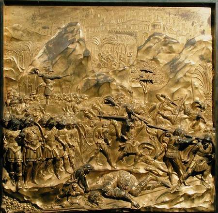 The Story of David and Goliath, original panel from the East Doors of the Baptistery à Lorenzo  Ghiberti