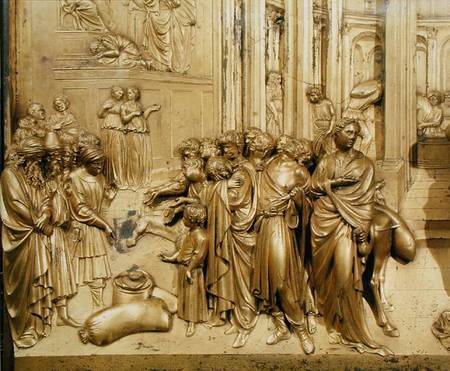 The Story of Joseph, detail of the Finding of the Silver Cup, from the original panel from the East à Lorenzo  Ghiberti