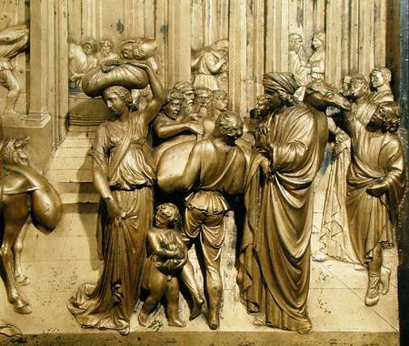 The Story of Joseph, detail from the original panel from the East Doors of the Baptistery à Lorenzo  Ghiberti