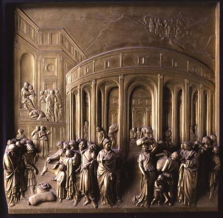 The Story of Joseph: Joseph sold into Slavery, The Finding of the Silver Cup and Joseph recognised b à Lorenzo  Ghiberti