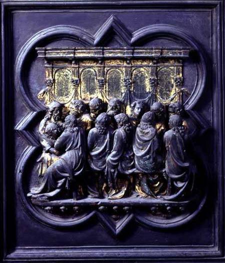 The Last Supper, twelfth panel of the North Doors of the Baptistery of San Giovanni à Lorenzo  Ghiberti