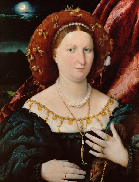 Portrait of Lucina Brembati à Lorenzo Lotto