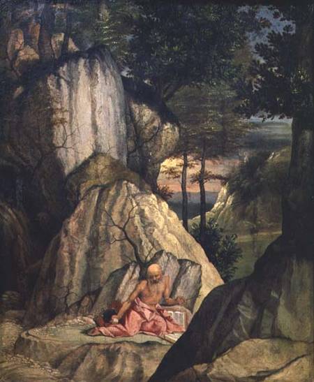 St. Jerome Meditating in the Desert à Lorenzo Lotto