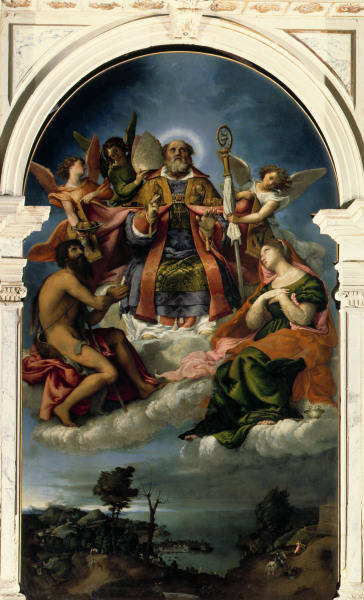 L.Lotto, Glorification de saint Nicolas à Lorenzo Lotto