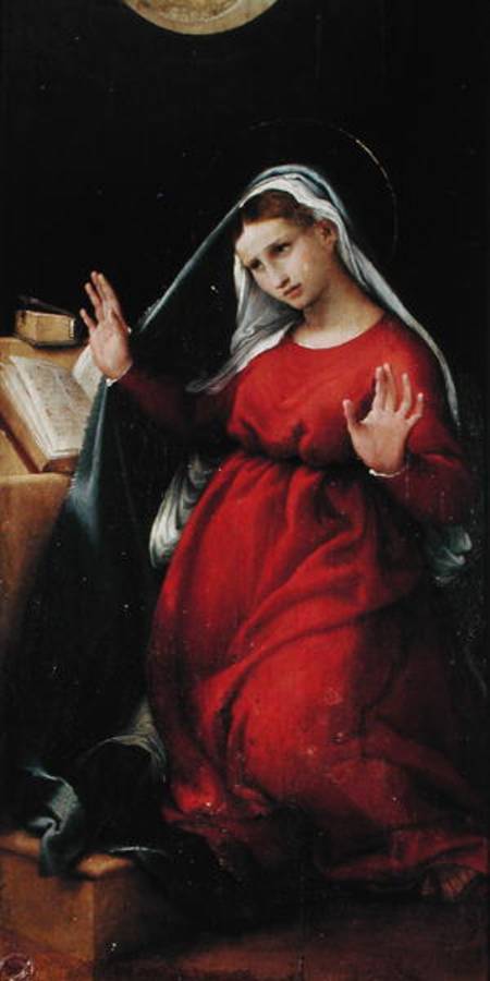 The Virgin, right hand panel from the Annunciation à Lorenzo Lotto