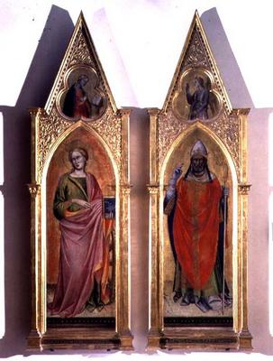 St. Catherine and St. Callixtus (tempera on panel) à Lorenzo  Monaco