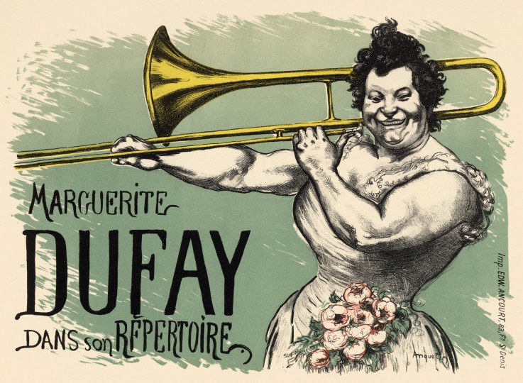 Marguerite Dufay Trombone (Poster) à Louis Anquetin